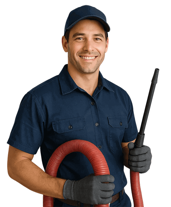 Cinco Ranch TX Air Ducts Cleaning technician holding HVAC tools